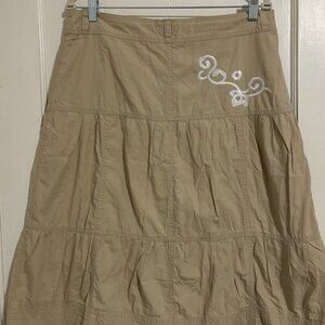 Cato Tan and Cream Maxi Skirt